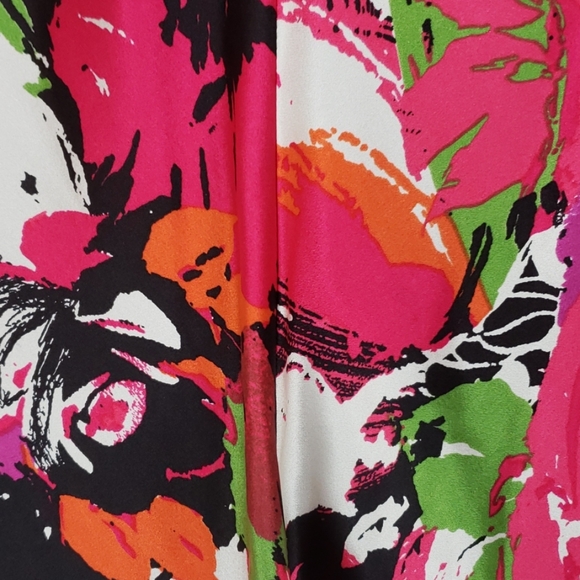 Vtg LAURA VANN FLORAL BODY CON HALTER TOP DRESS XS - Picture 7 of 7